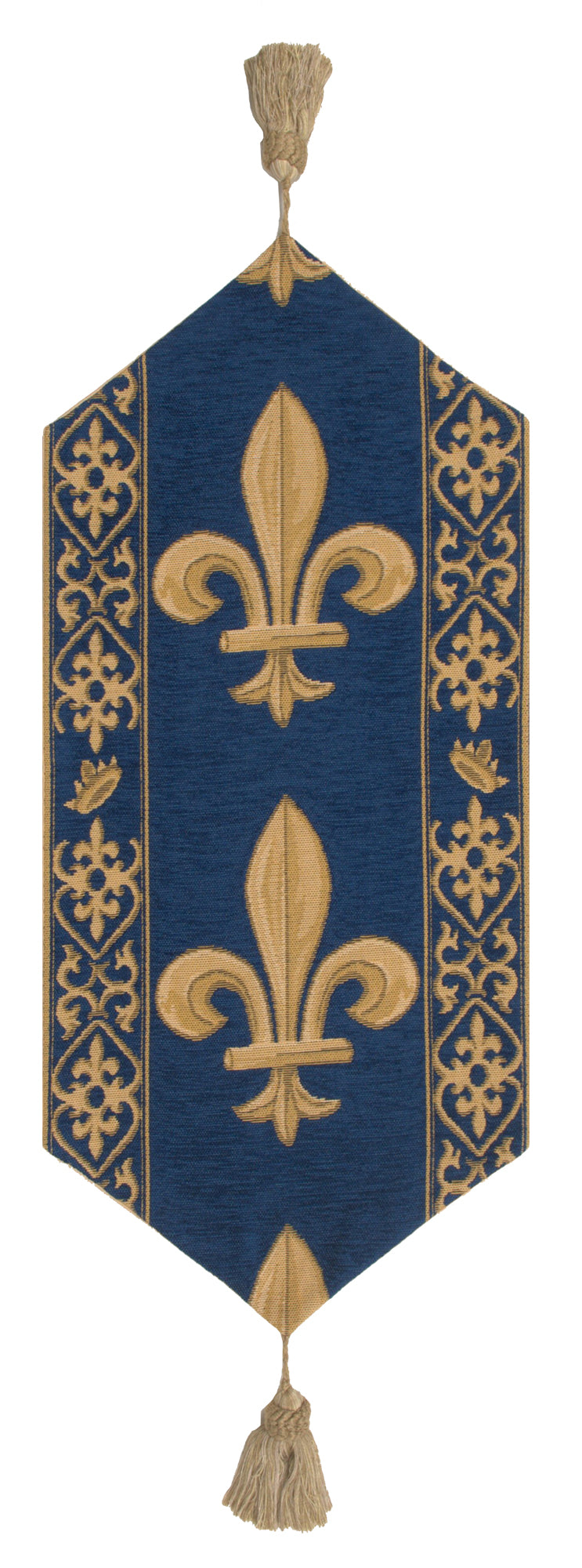 Fleur De Lys Blue VII European Table Runners