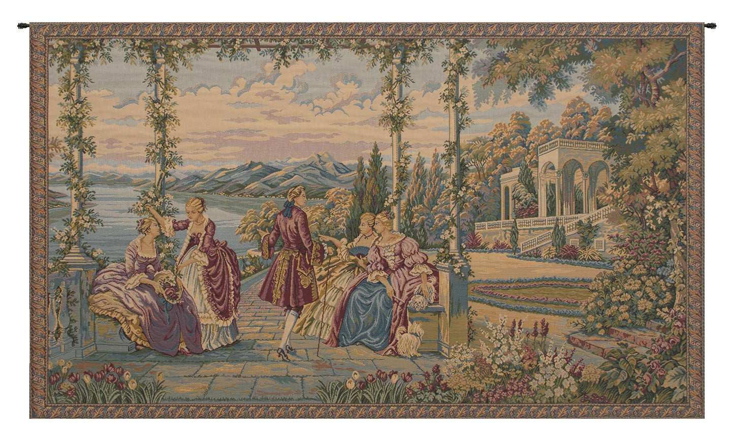 Dame e Lago Italian Wall Tapestry