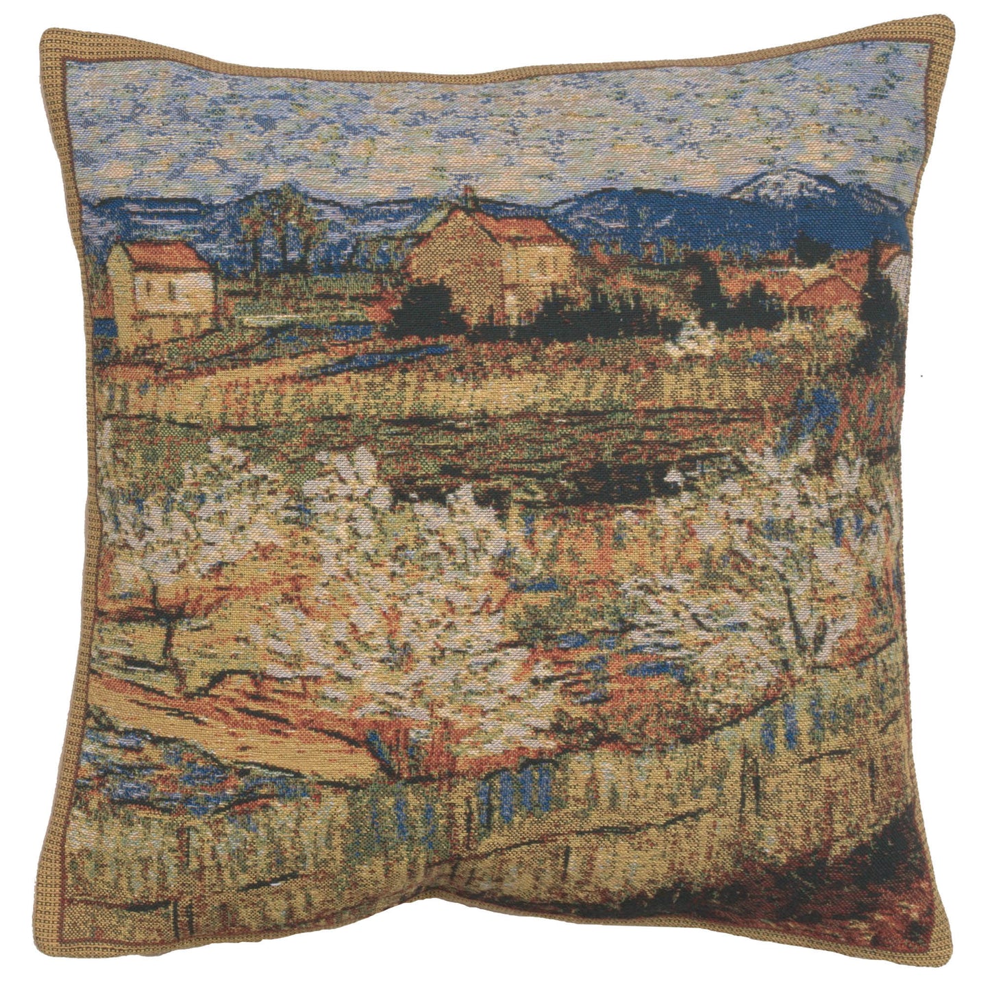 Le Crau with Peach Trees Cushion Cover Wholesale