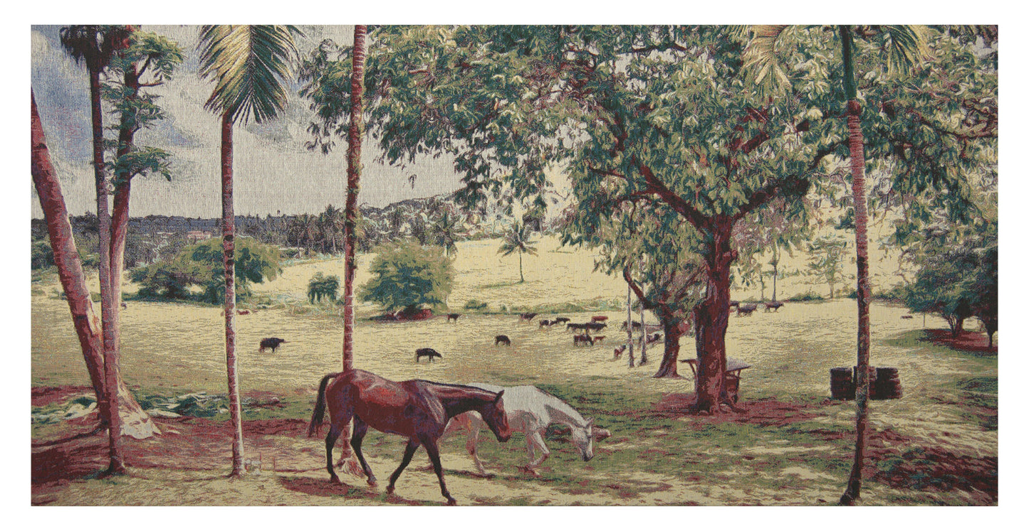 Peaceful Pasture Stretched Wall Tapestry