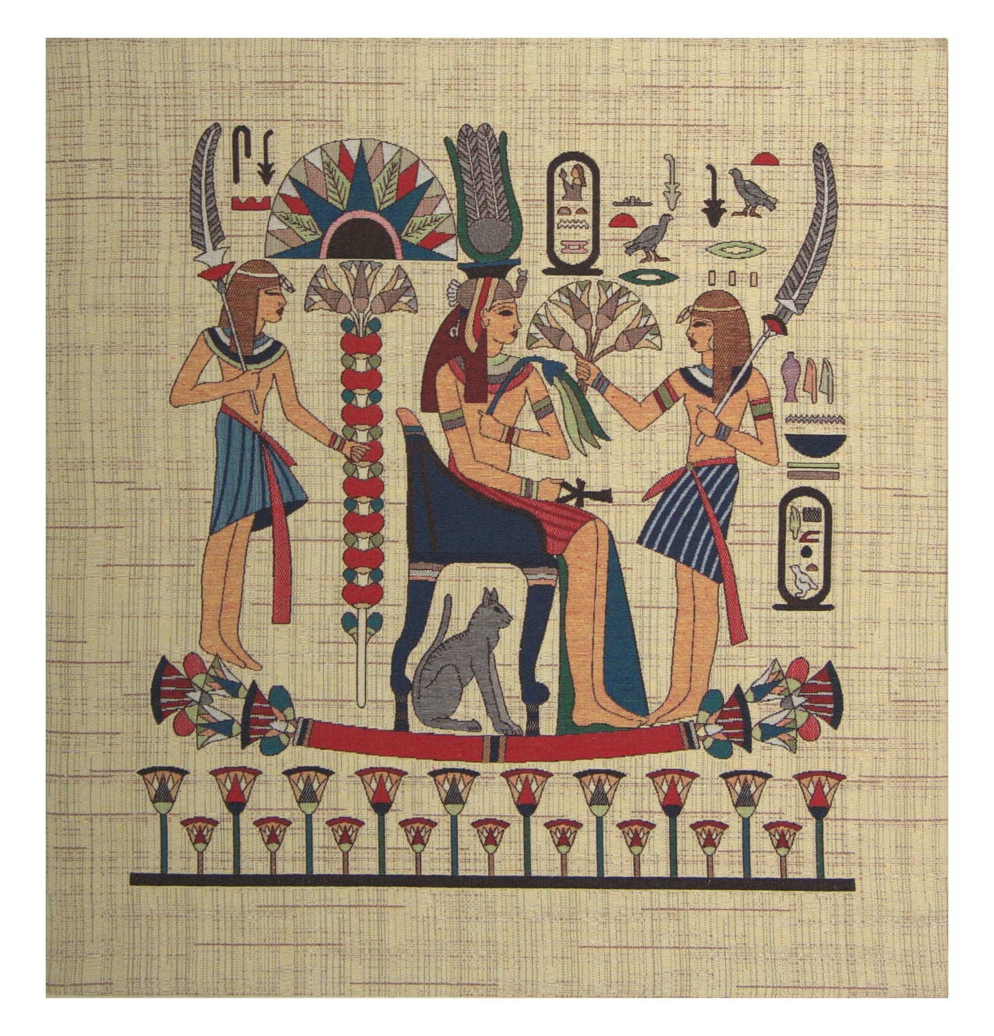 Papyrus Flowers for the Queen Stretched Wall Tapestry