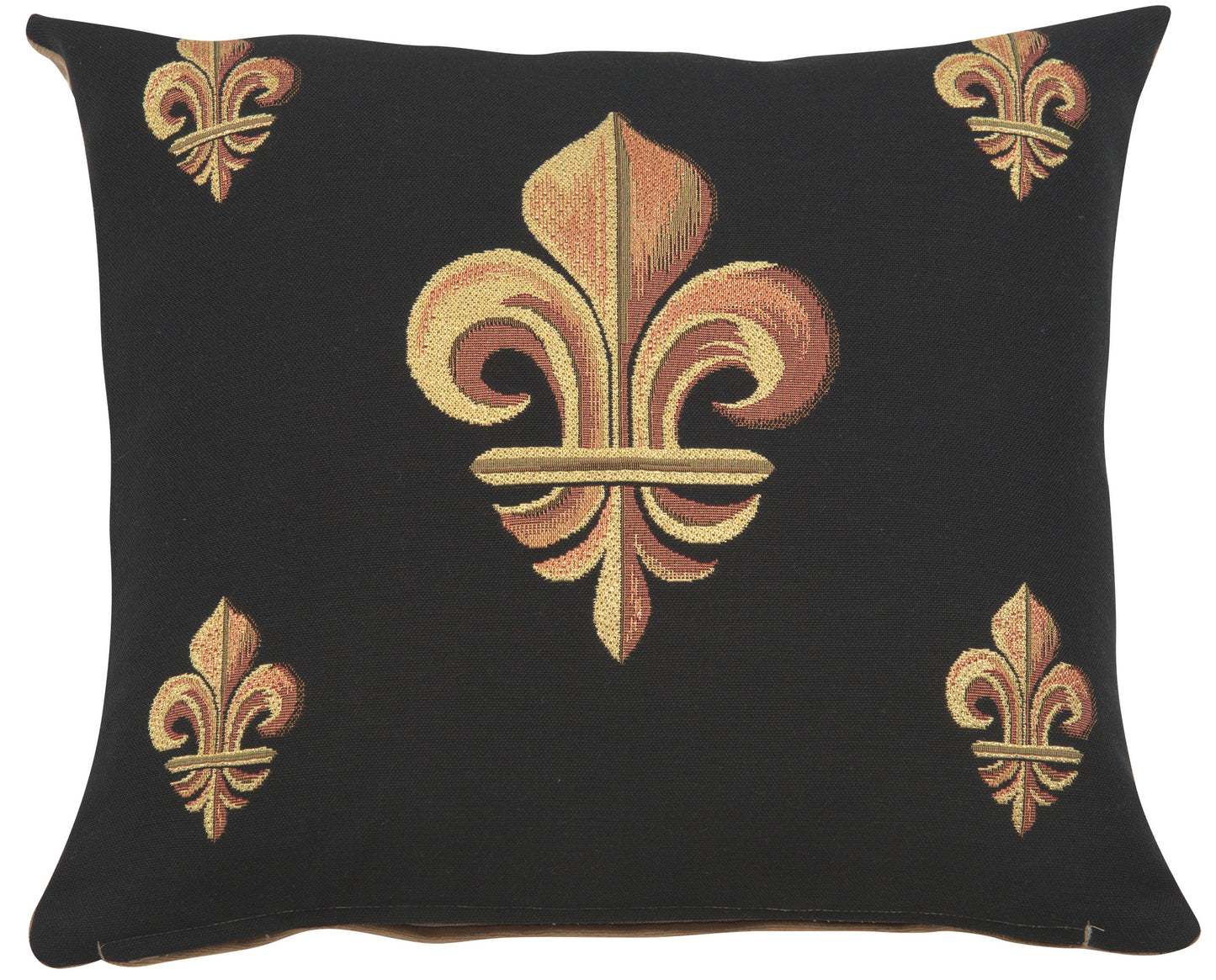 Five Fleur de Lys Black French Cushion Cover