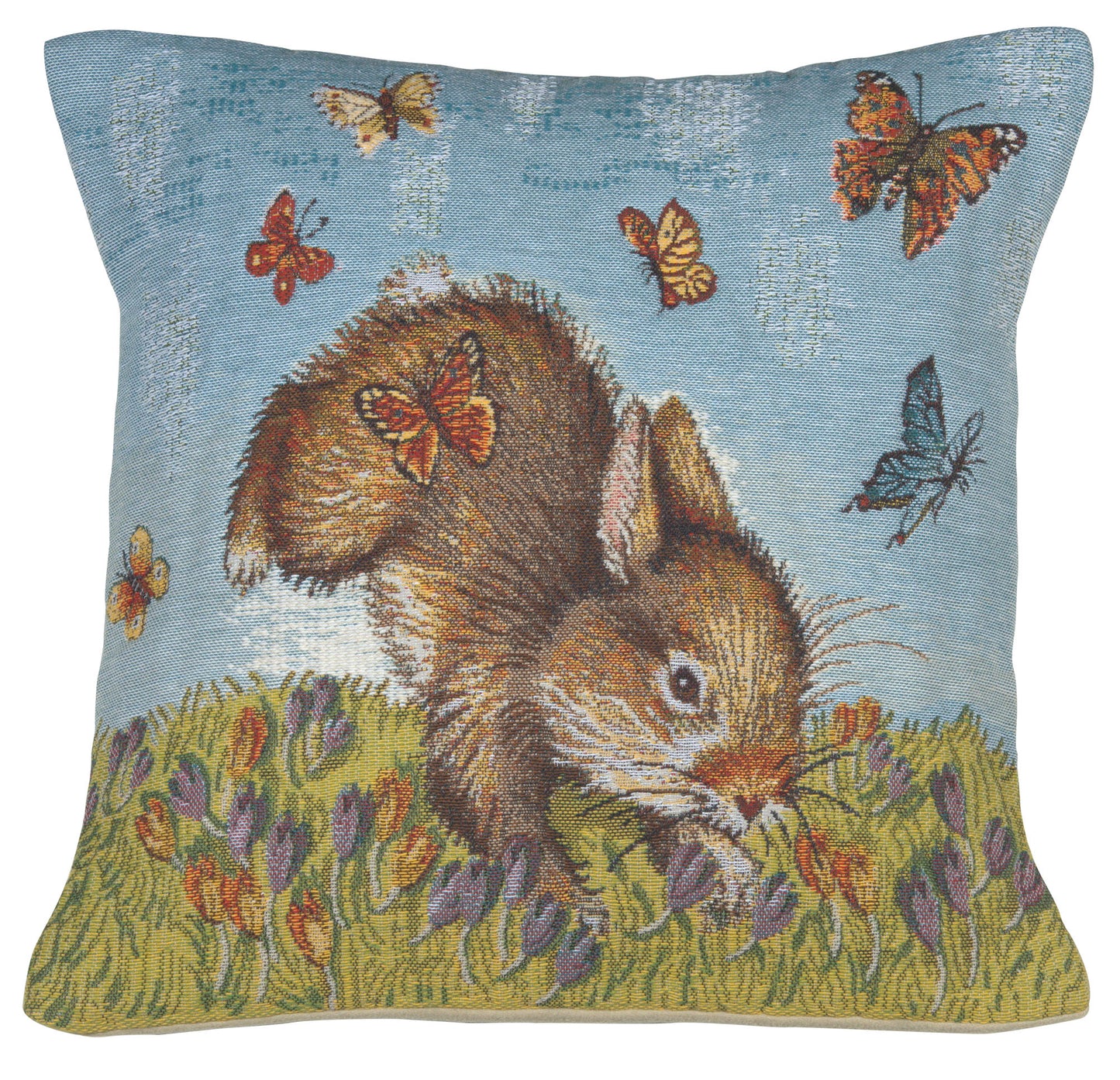 Bunny and Buterflies European Cushion Cover