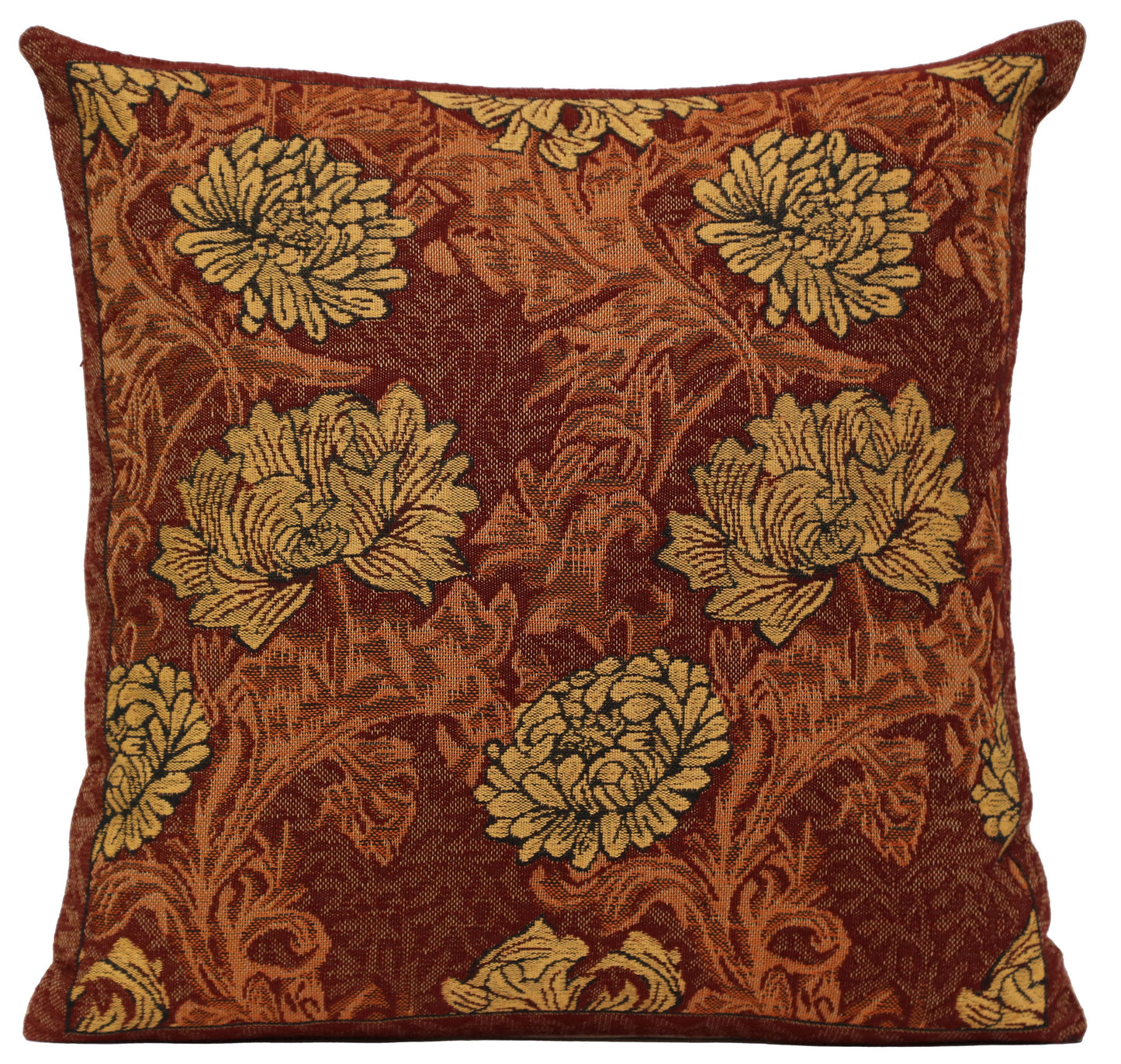 Chrysanthemum Brown Cushion Cover Wholesale