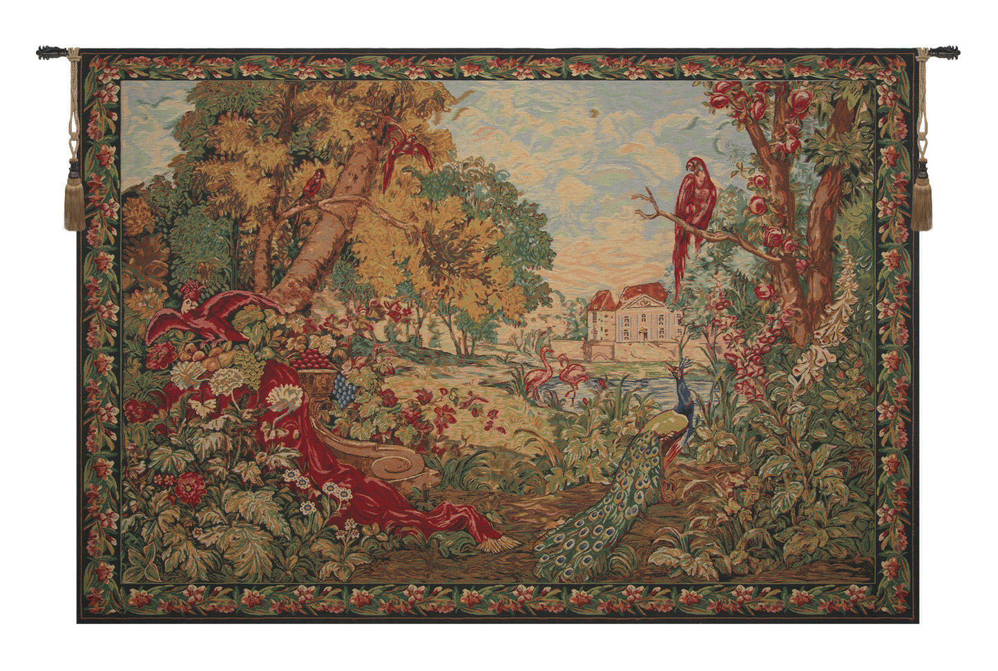 Castle In A Green Landscape Tapestry Wholesale