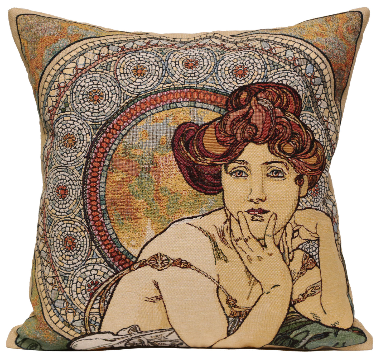 Mucha Topaz I European Cushion Covers