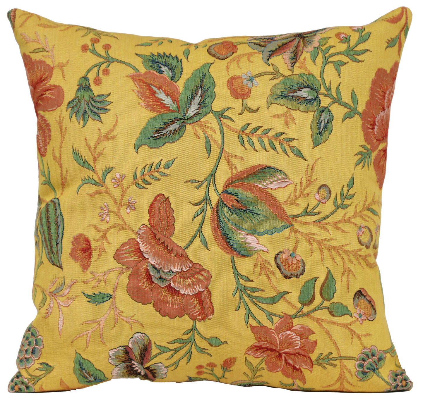 Peony Yellow B French Cushion Cover
