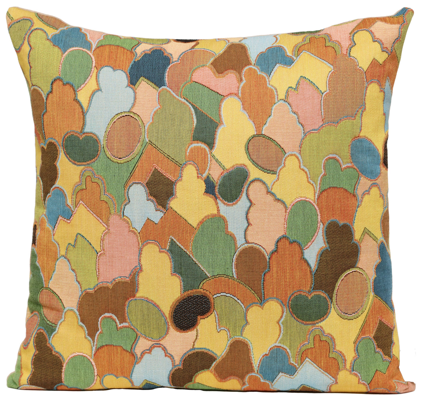 Mosaique Chinoise Footprint Yellow French Cushion Cover