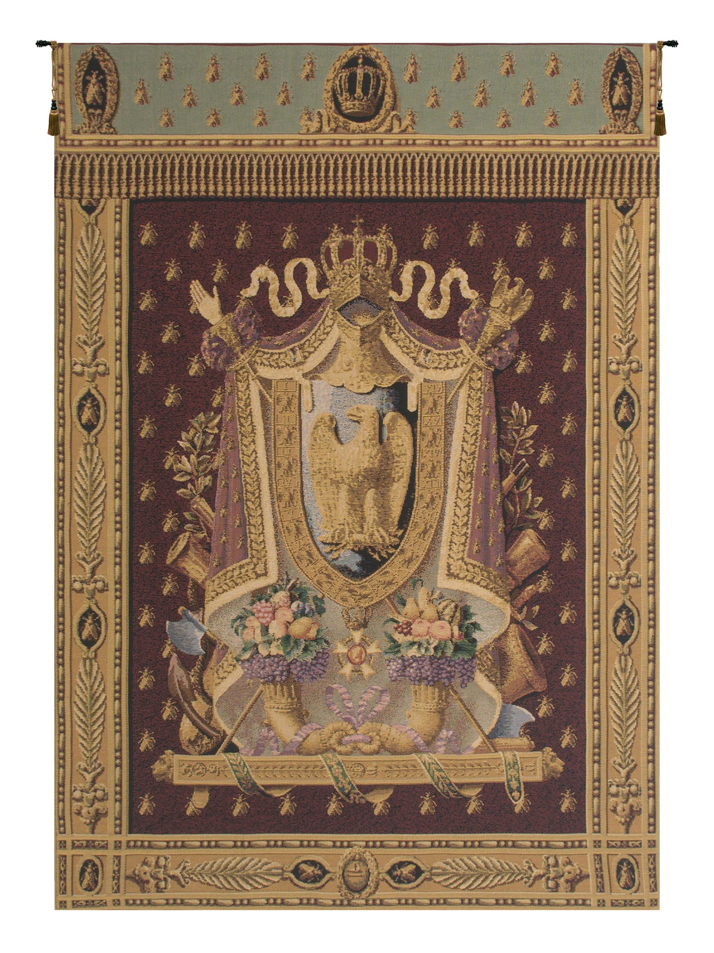 Napolean Burgundy Belgian Tapestry Wall Art