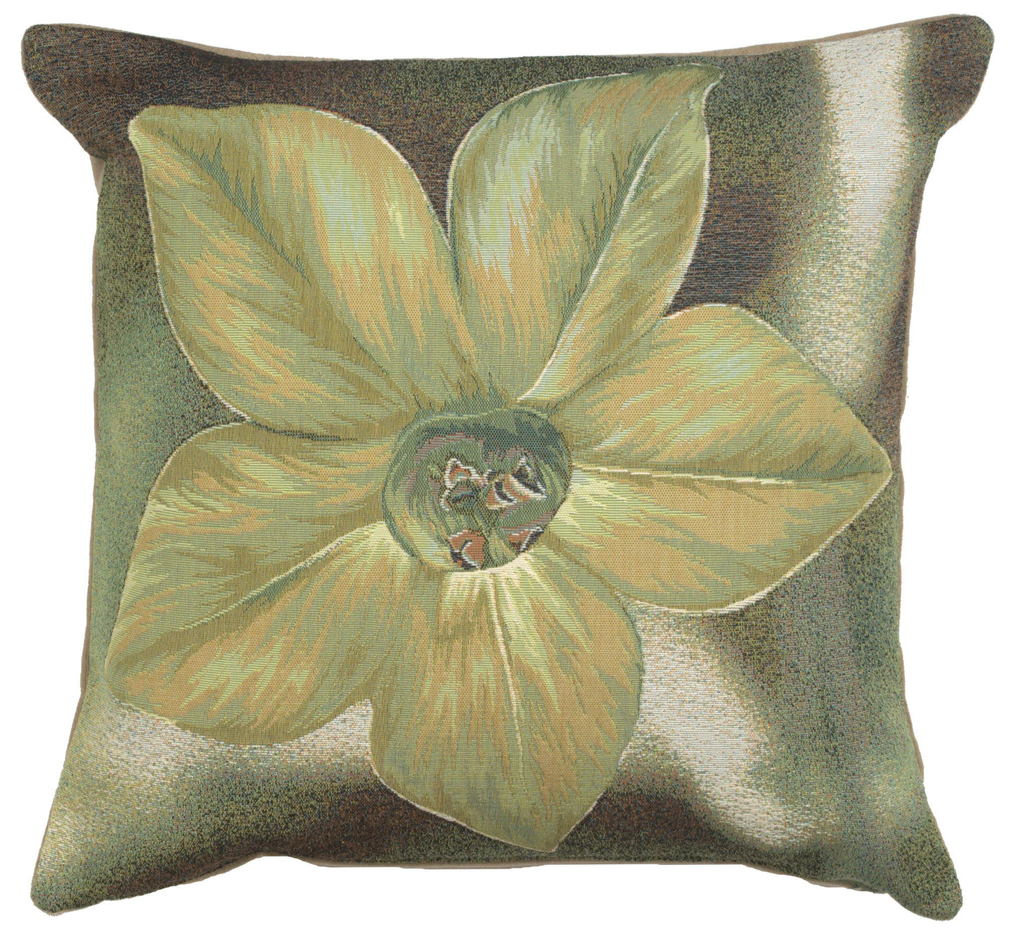 Green Star Flower French Cushion Cover