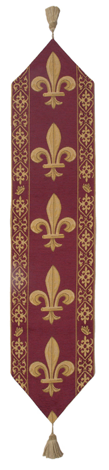 Fleur de Lys Red TR European Table Runners