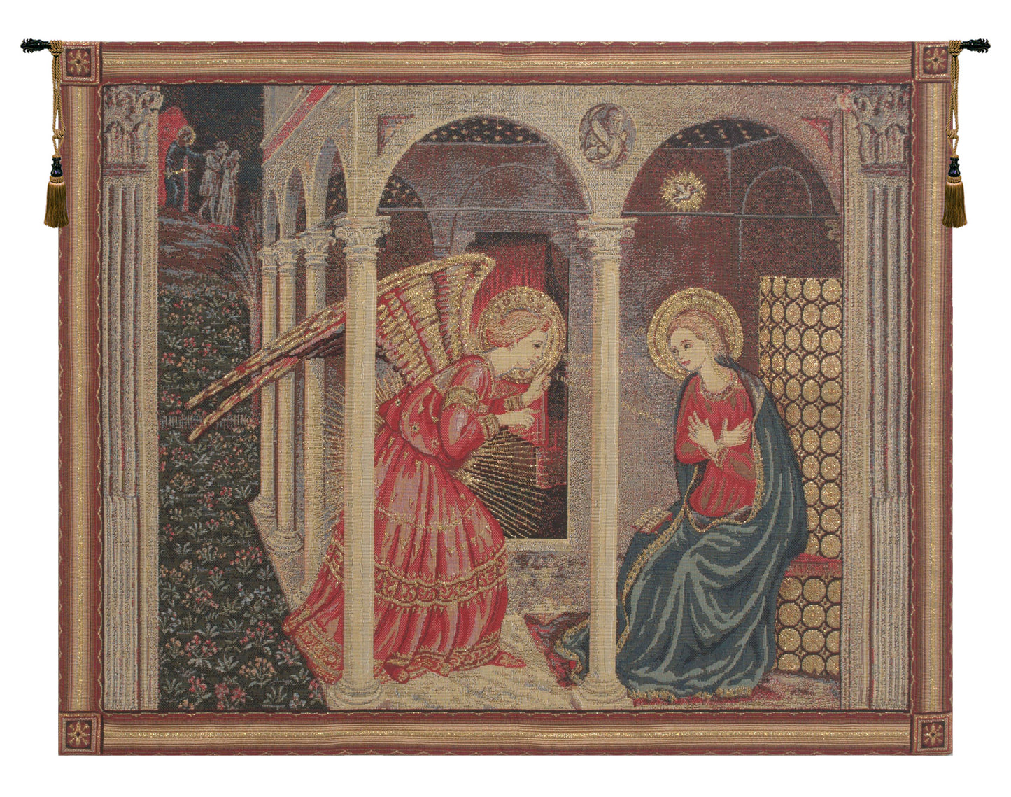 Annunciation with gold lurex European Wall Art
