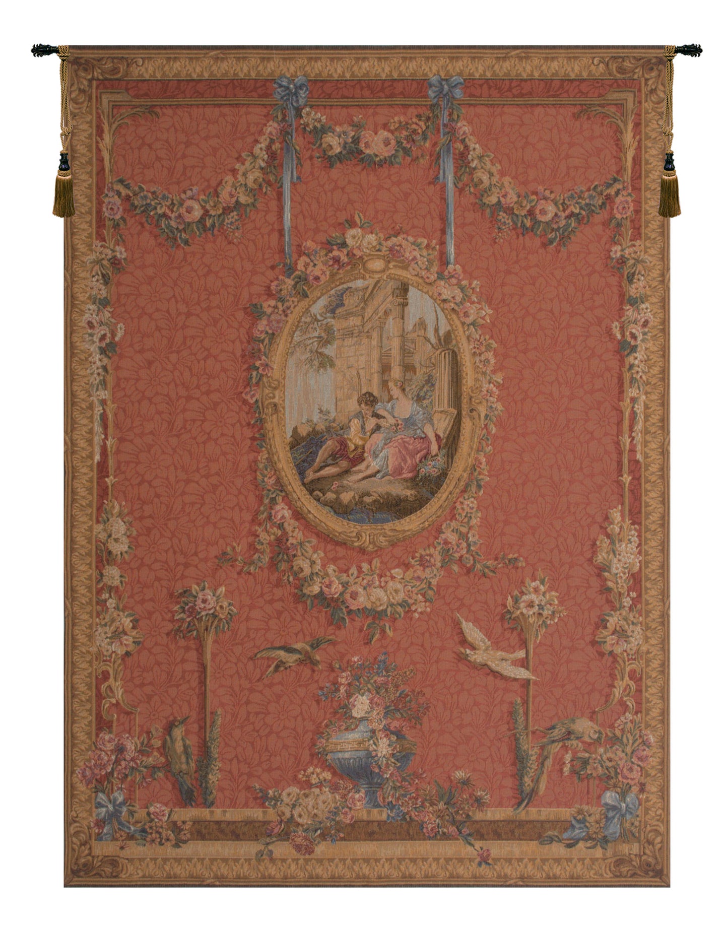 Medallion Serenade Rouge French Tapestry