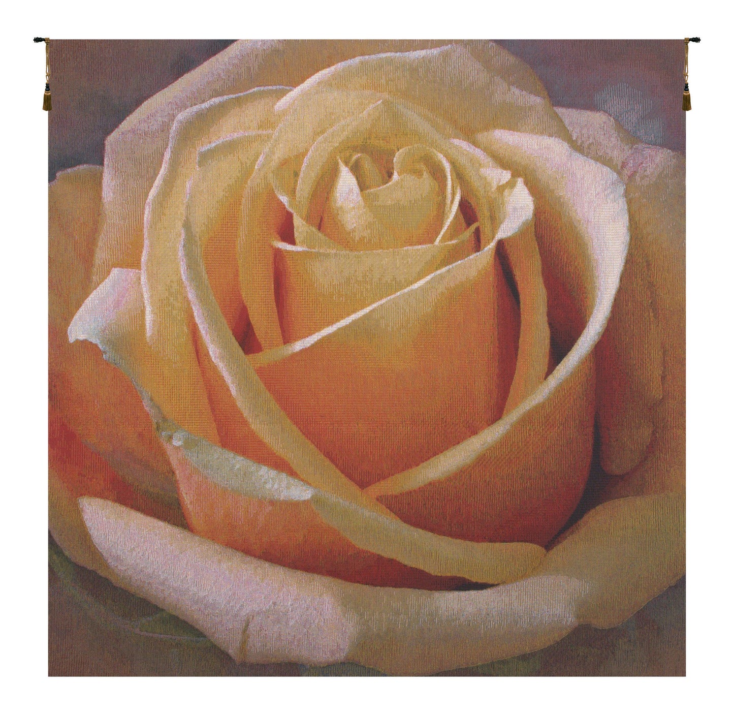 Yellow Rose Square Belgian Tapestry Wall Art