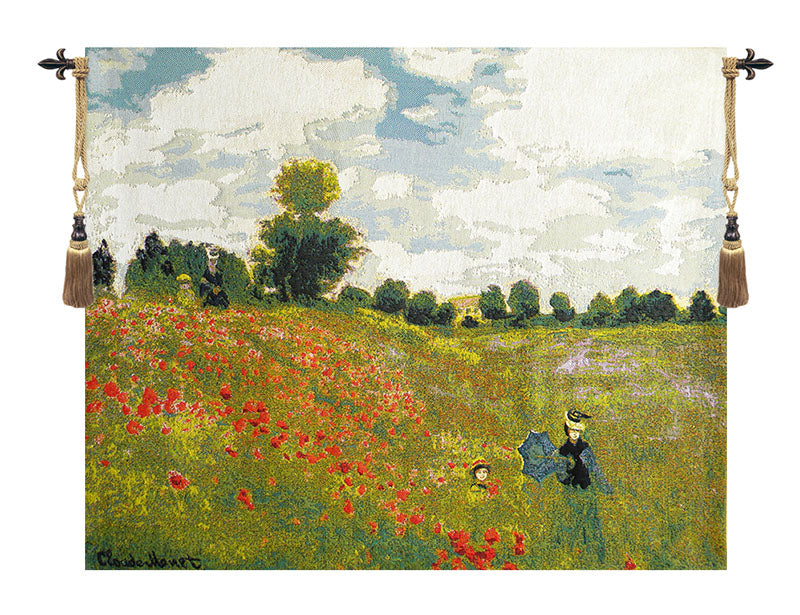 Poppies by Monet European Tapestry