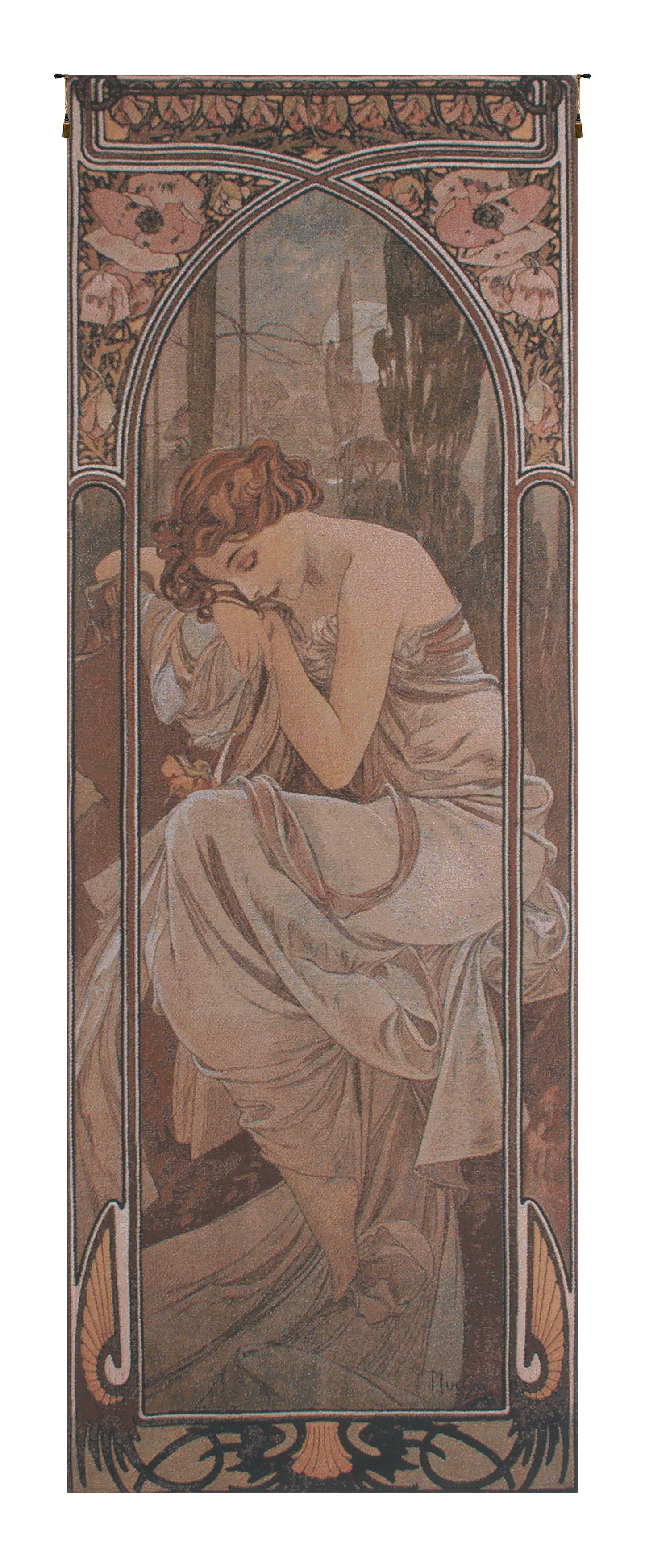Mucha Nuit Belgian Tapestry Wall Art