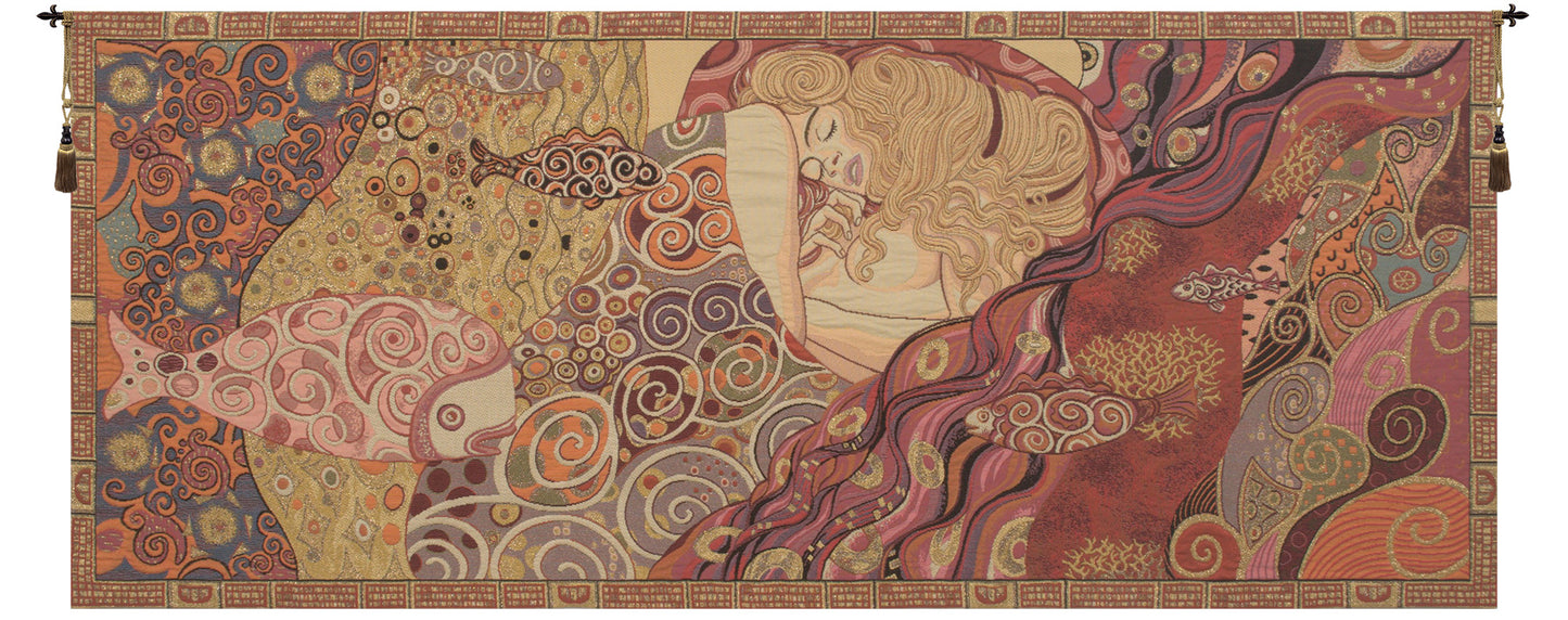 Sleeping Danae by Klimt Italian Wall Tapestry