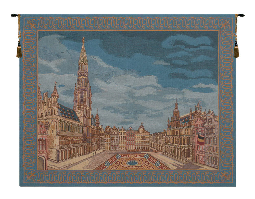 Brussels Place Bleu Tapestry Wholesale