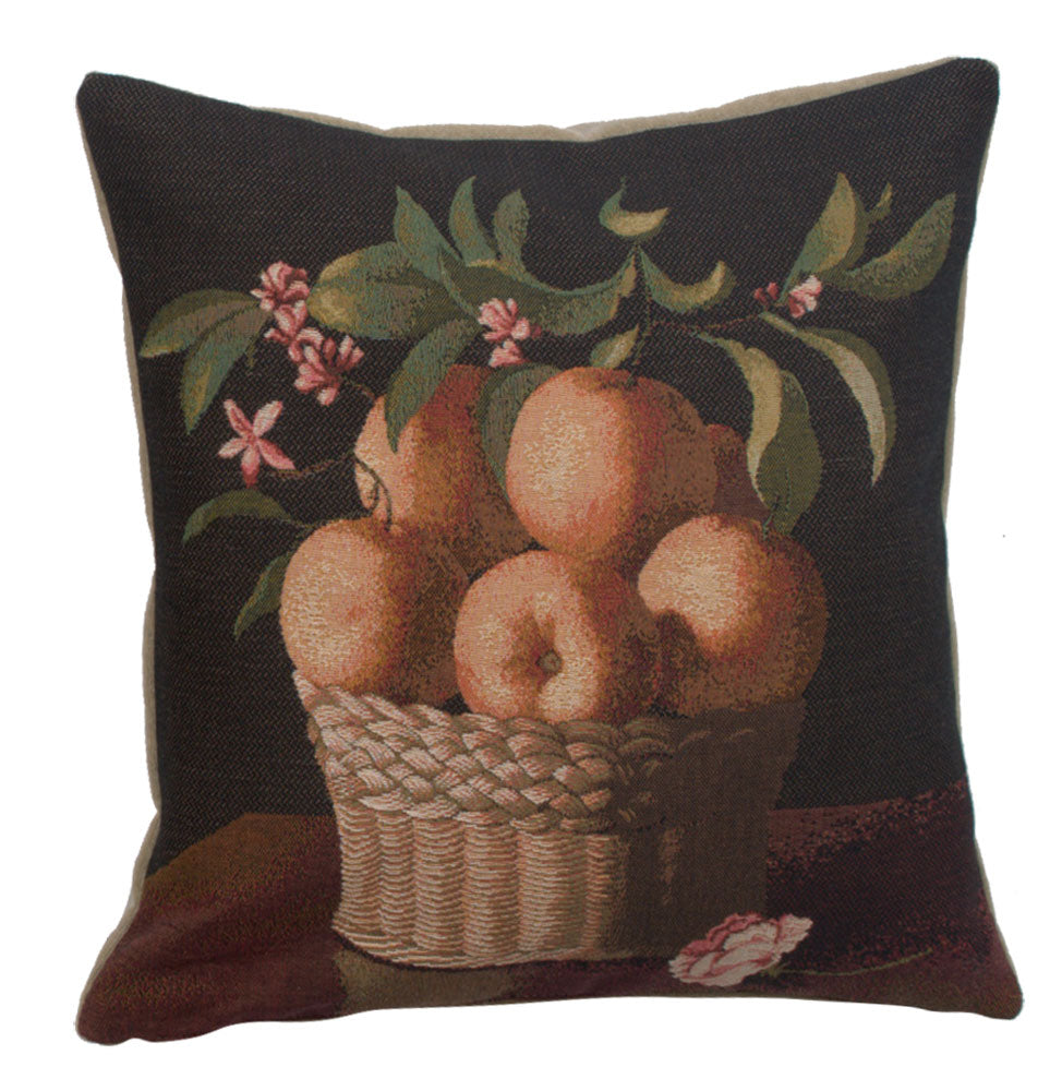 Orange Basket French Cushion Cover