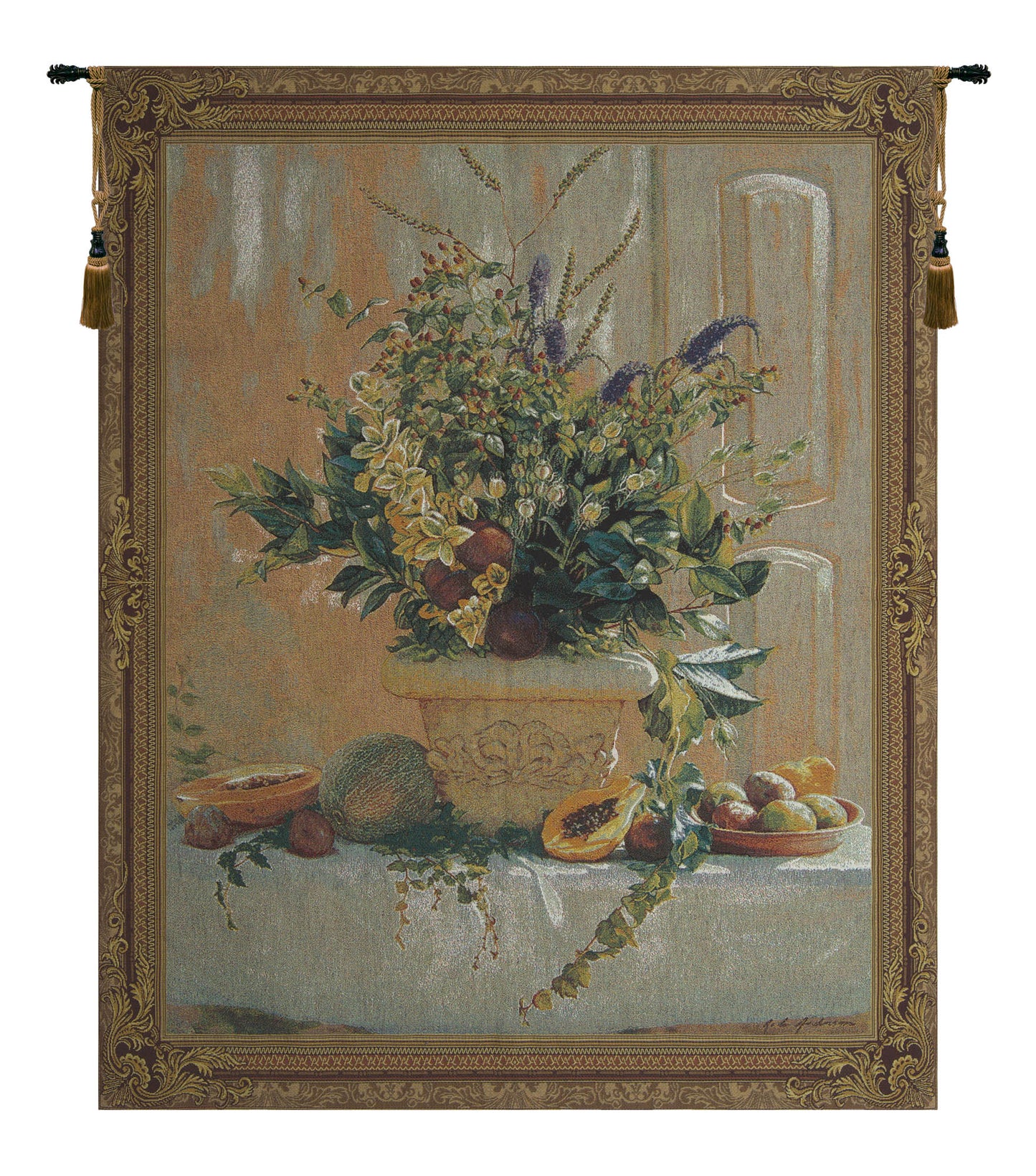 Fruit and Floral Tapestry Wall Art