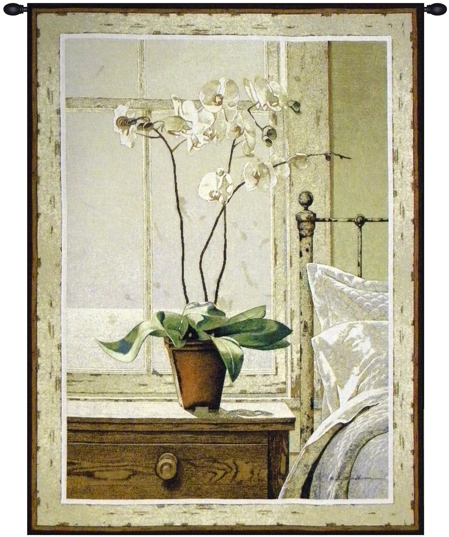 Orchids In the Window I Tapestry Wall Art