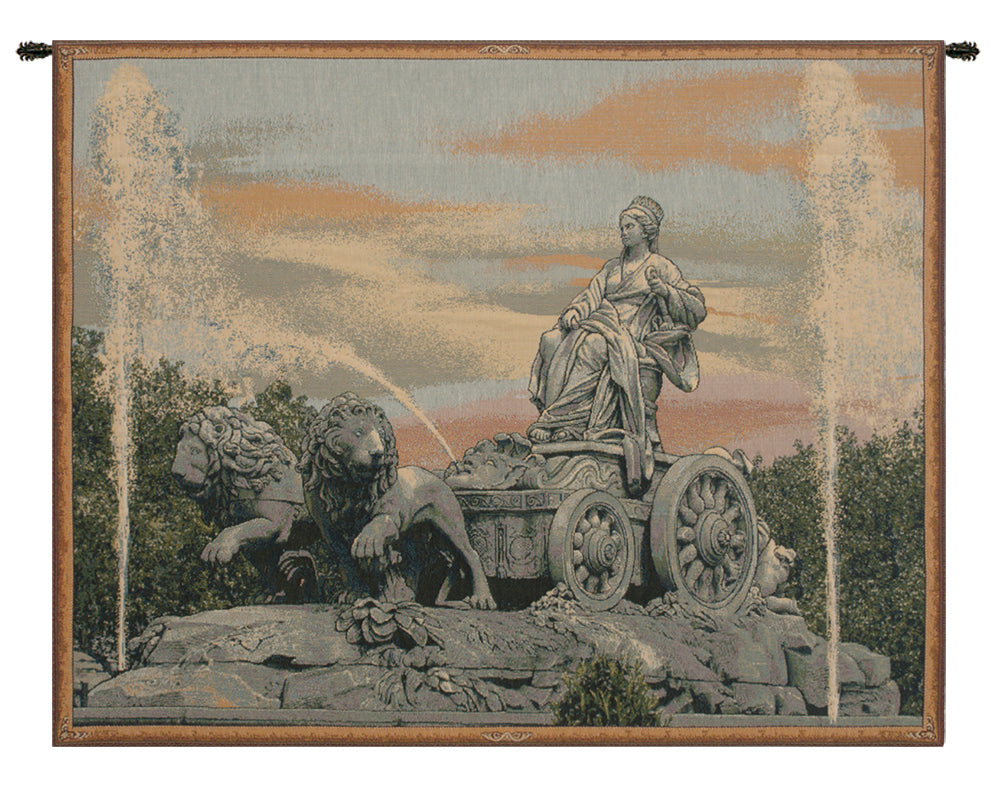 Cibele Madrid Fountain Italian Wall Tapestry