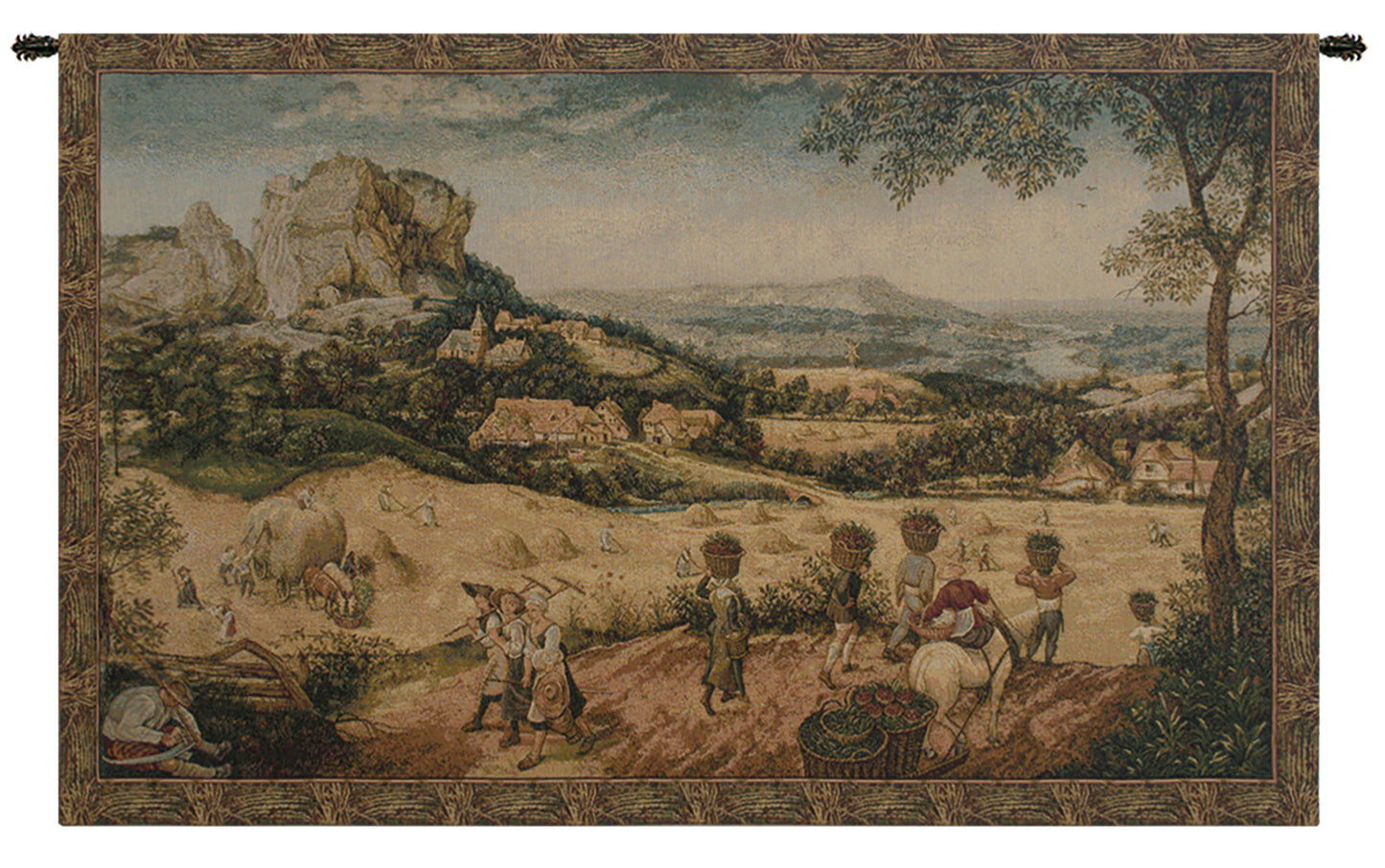 Collecting Hay Italian Wall Tapestry