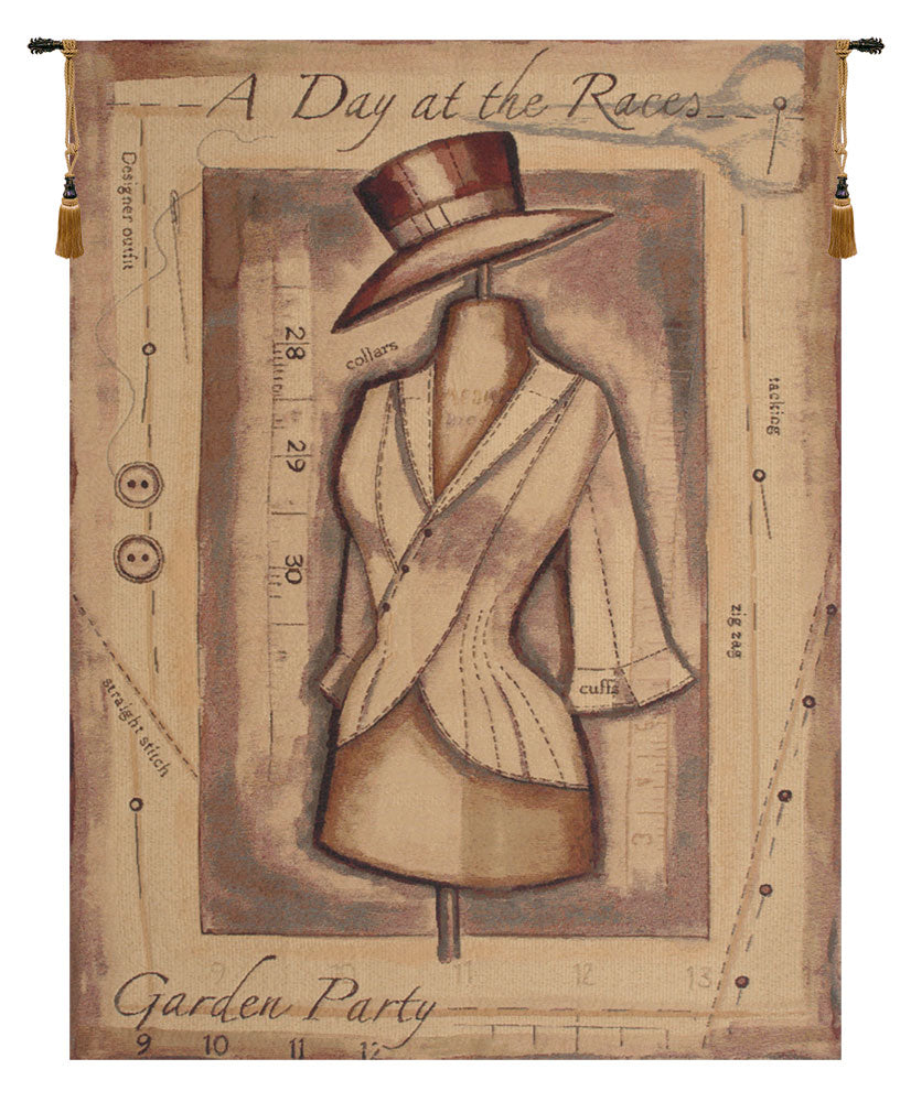 Garden Party Day at the Races Belgian Tapestry Wall Art