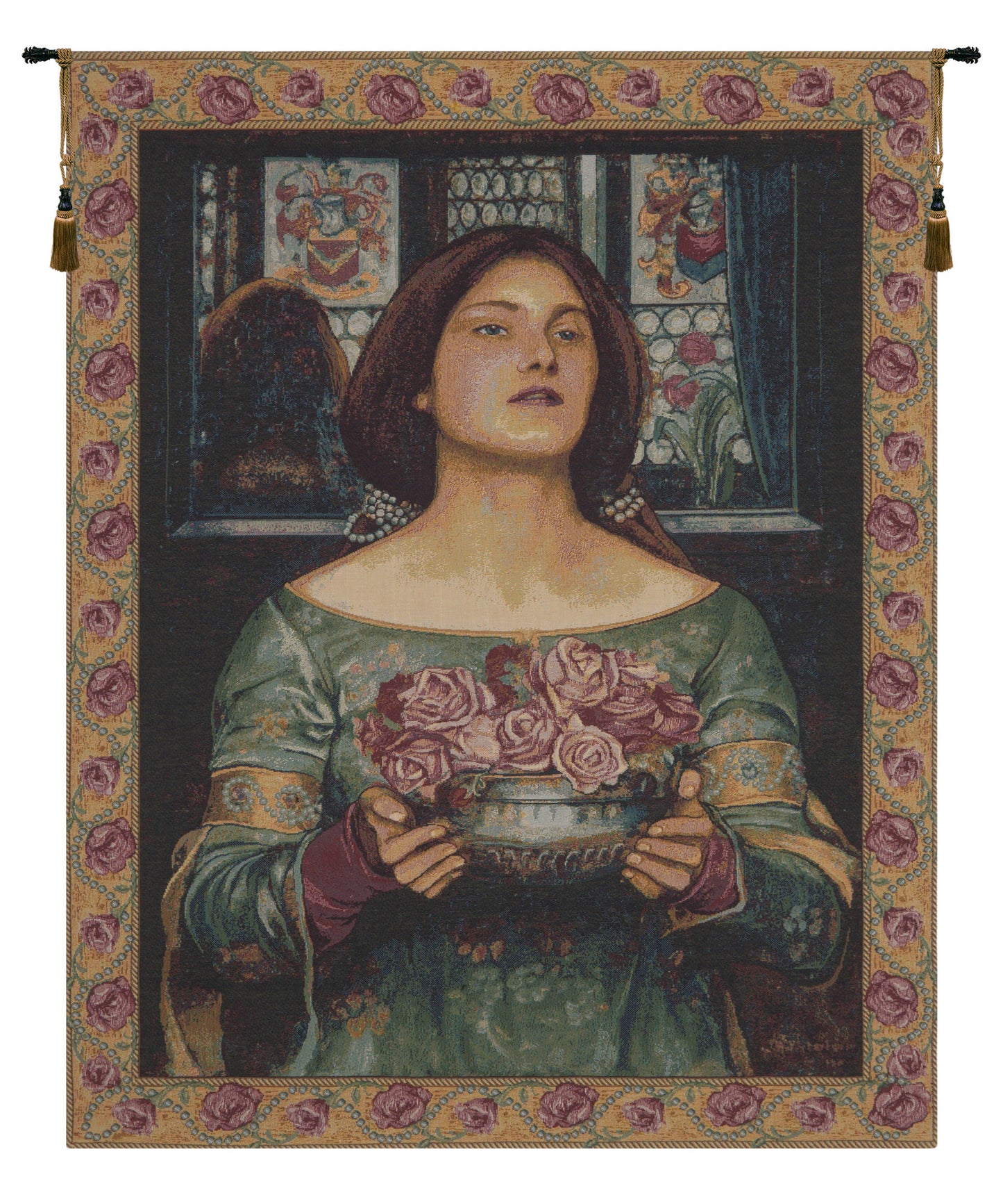 Offering the Roses Italian Wall Tapestry