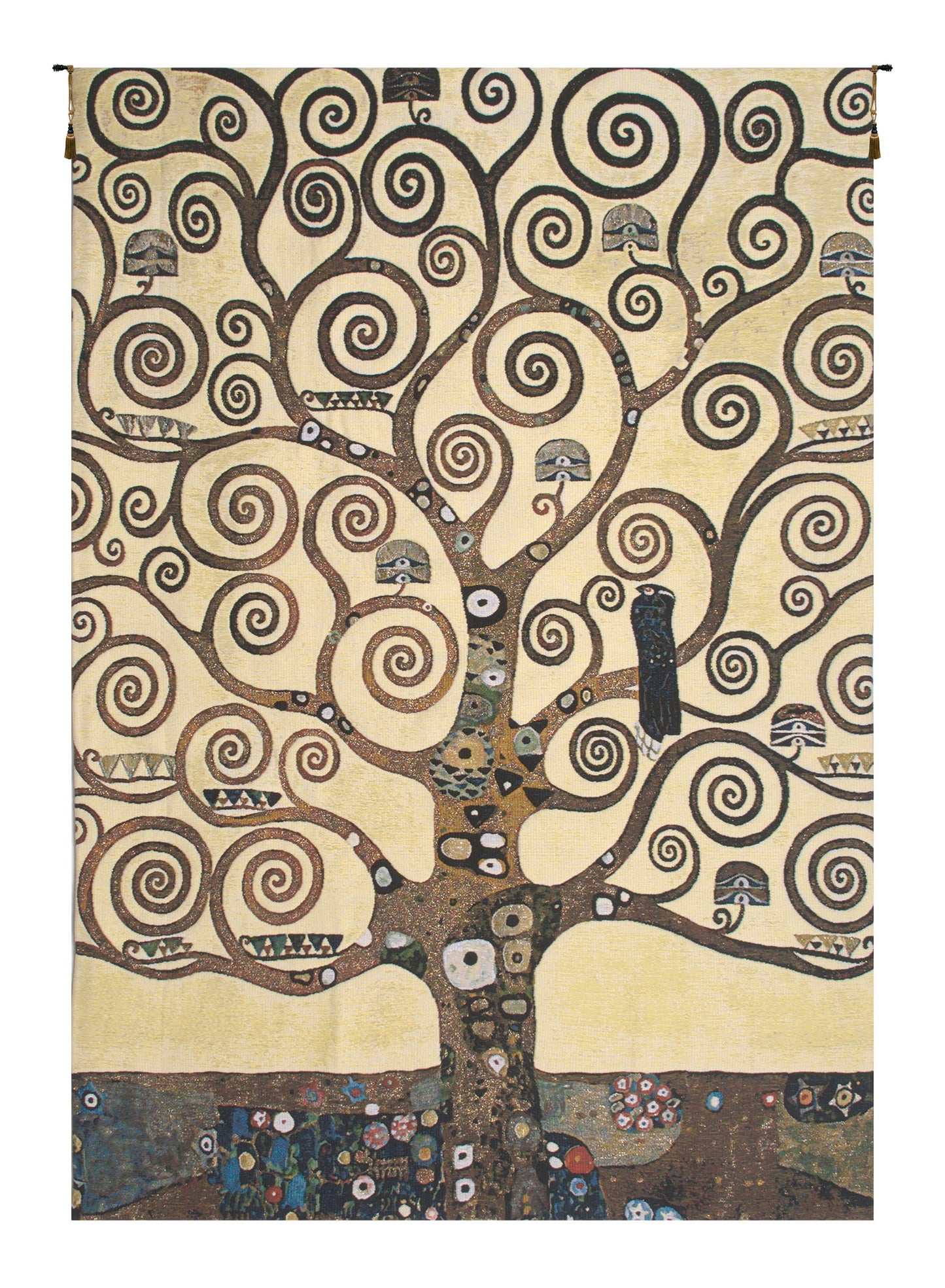 Lebensbaum Klimt Tree of Life Belgian Tapestry Wall Art