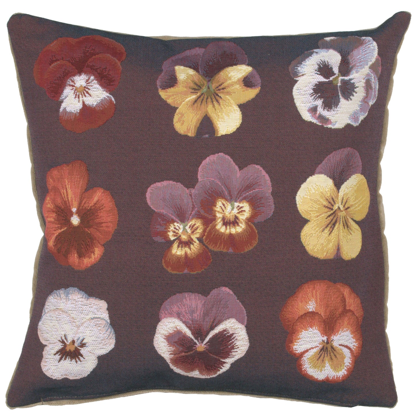 All over Pansies French Cushion Cover
