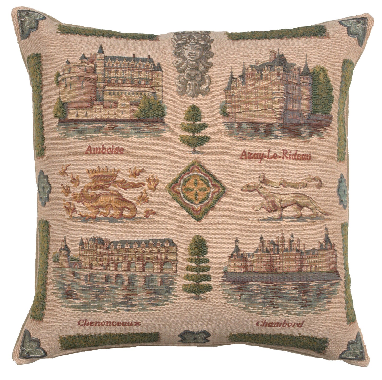 Loire's castle French Cushion Cover