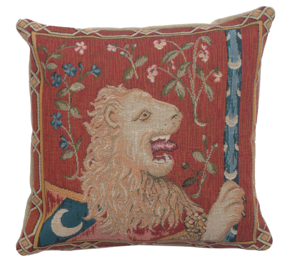 The Medieval Lion French Cushion Cover