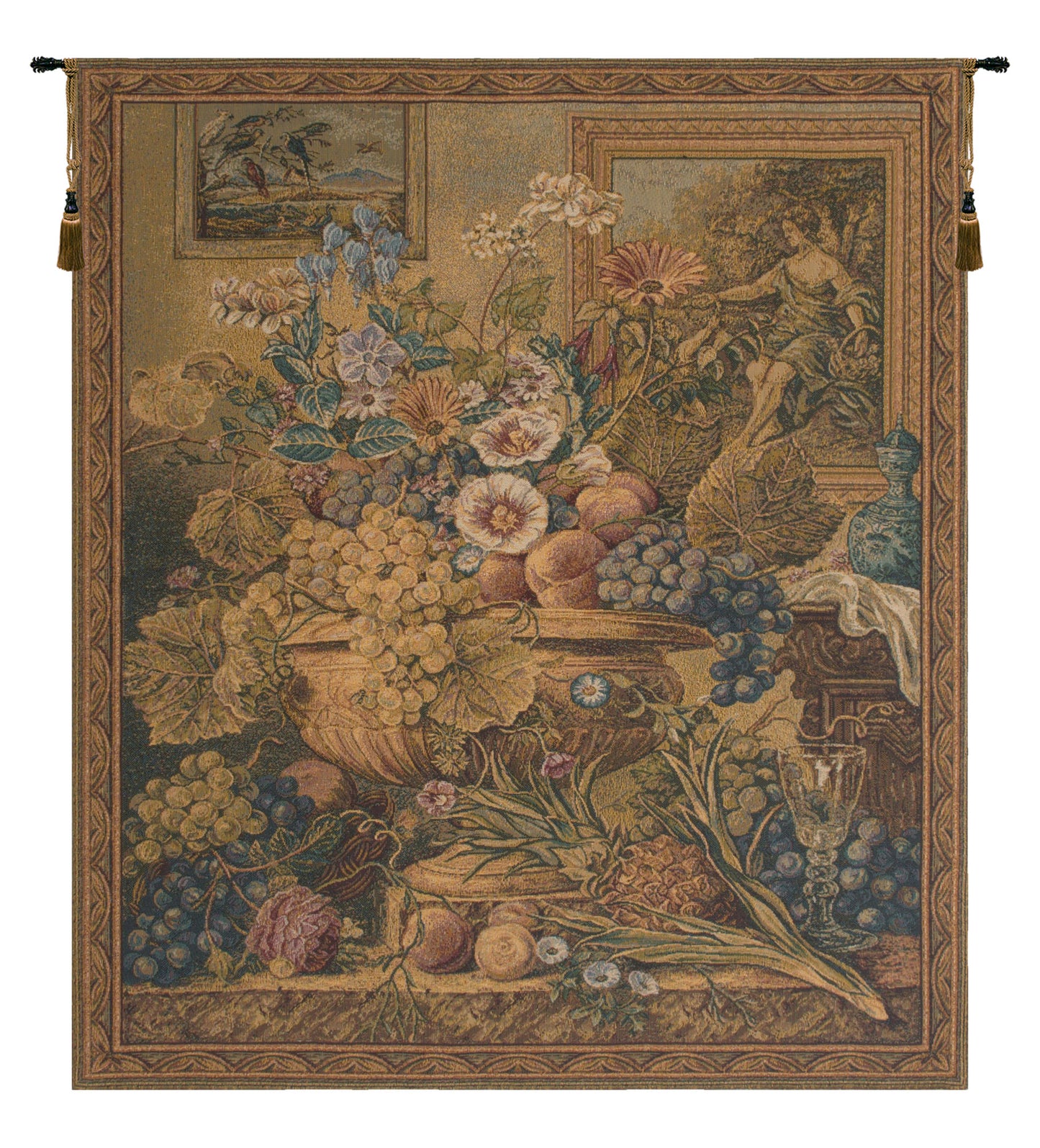 Bouquet and Frames European Tapestry