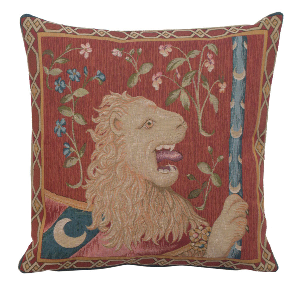 Le Lion Medieval French Cushion Cover