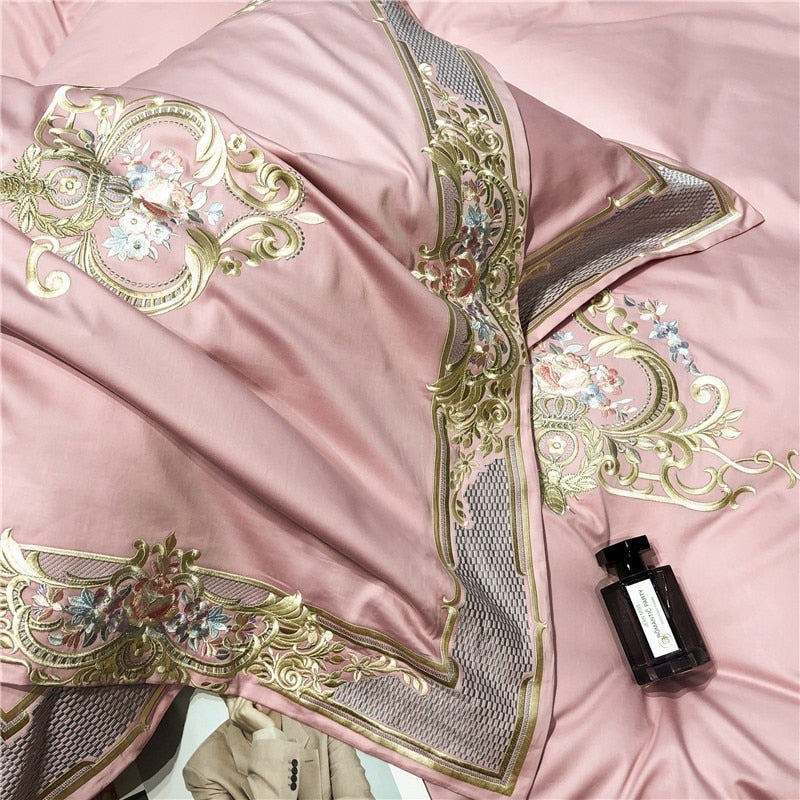 Afra Egyptian Cotton Embroidery 1000TC Luxury Duvet Cover Set