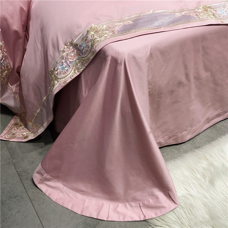 Afra Egyptian Cotton Embroidery 1000TC Luxury Duvet Cover Set