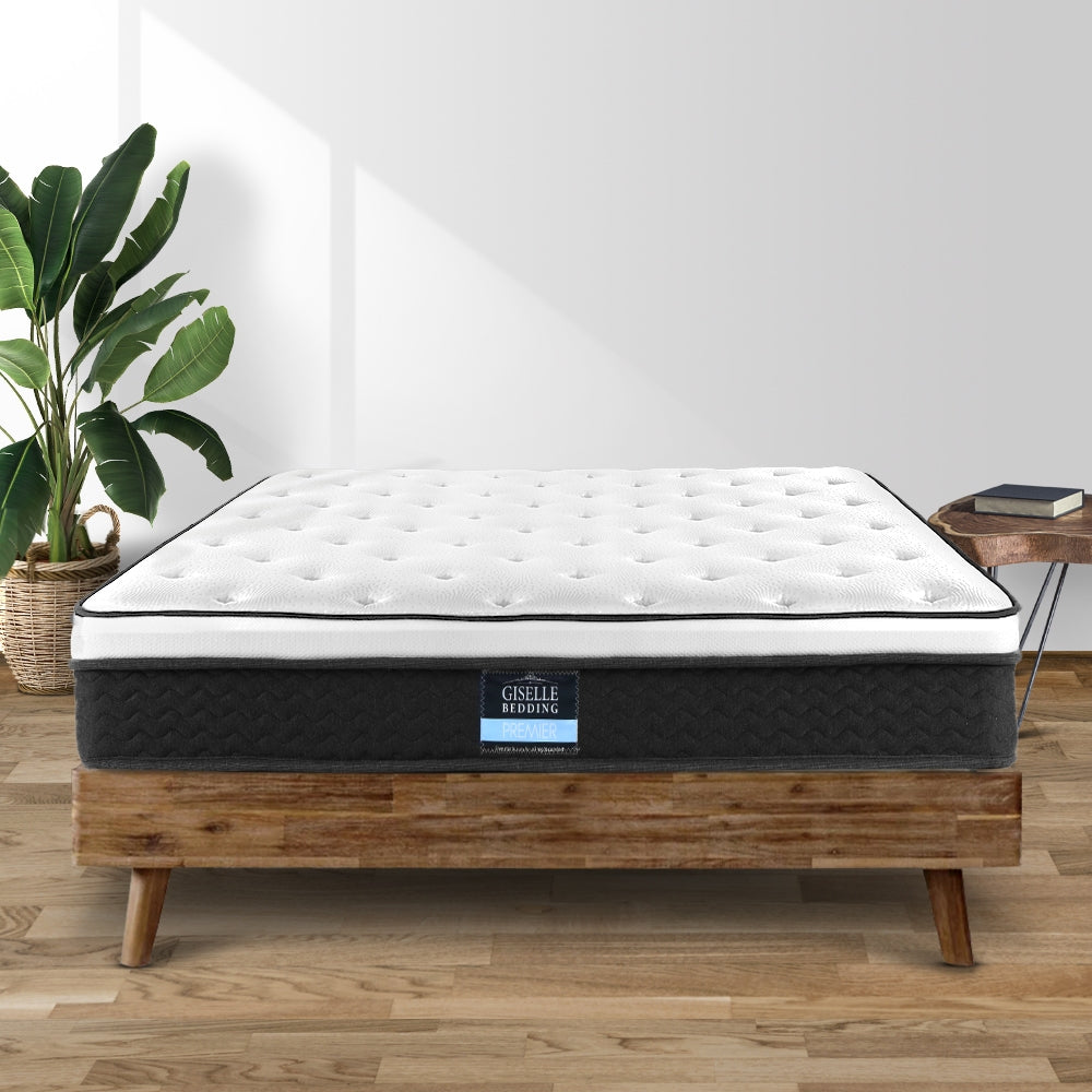 Giselle Bedding 21cm Mattress Euro Top Double Bonnell Spring Mattress