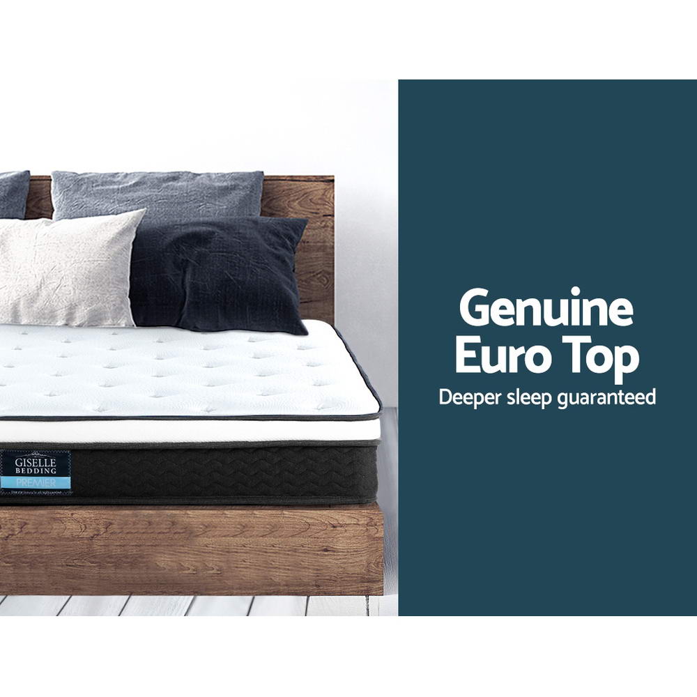 Giselle Bedding 21cm Mattress Euro Top Double Bonnell Spring Mattress