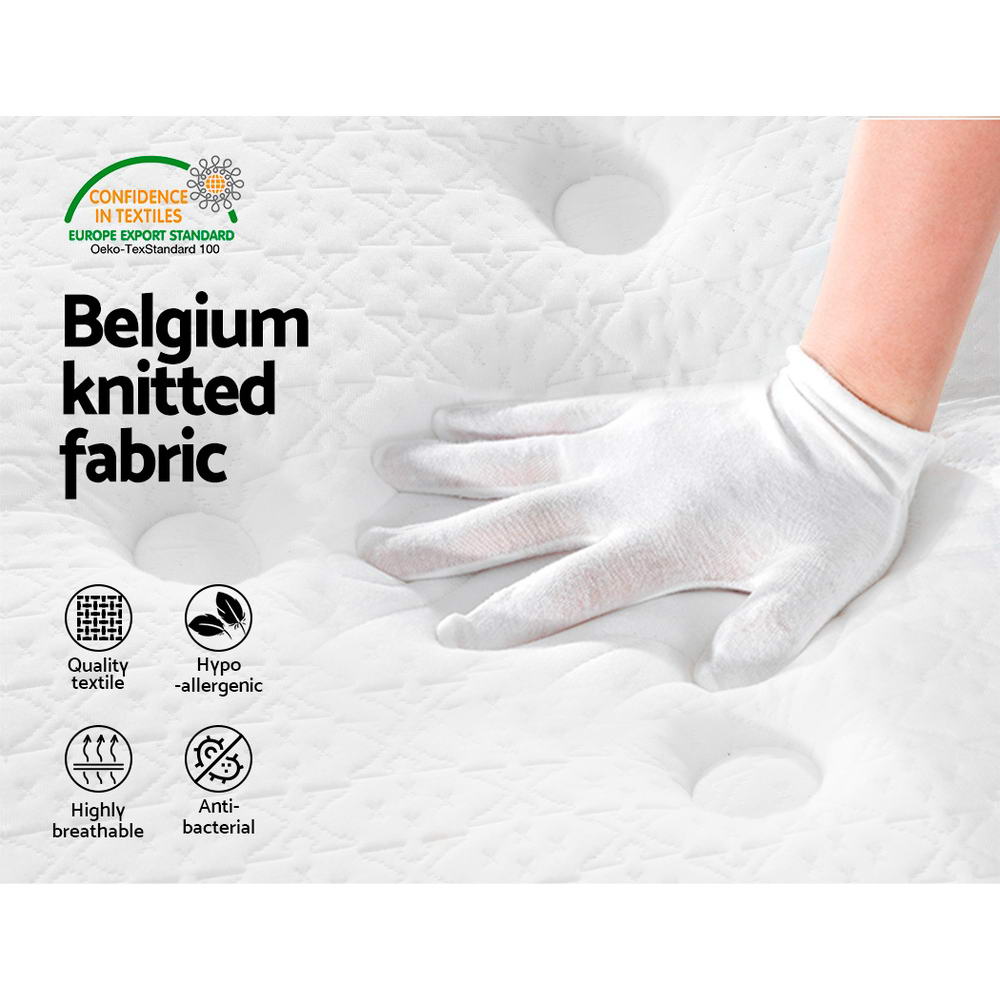 Giselle Bedding 21cm Mattress Euro Top Double Bonnell Spring Mattress