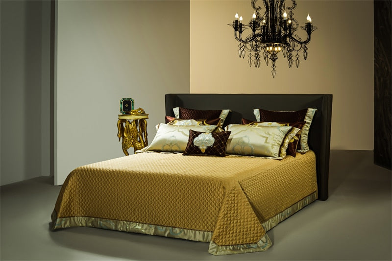 Rozenn American Style Vintage Brocade Egyptian Cotton Embroidered Duvet Bedding Set