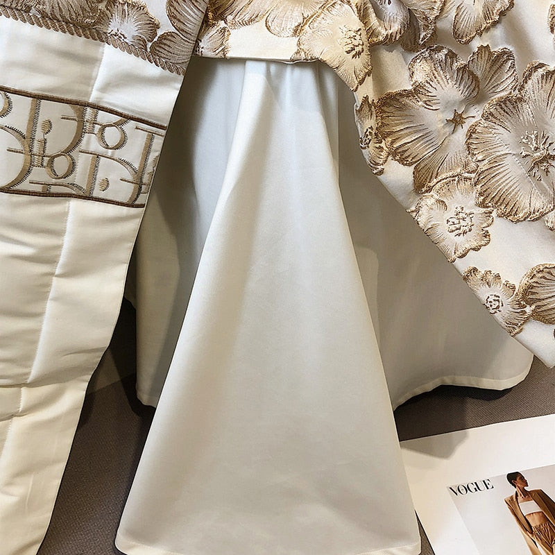Belladonna Luxury Embossed Jacquard Embroidery Egyptian Cotton Duvet Cover Set
