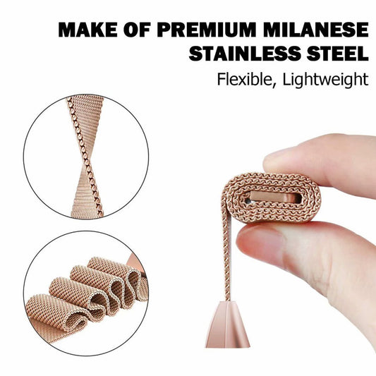 Fitbit Charge 3/4 Band Metal Stainless Steel Milanese Loop Strap Wristband