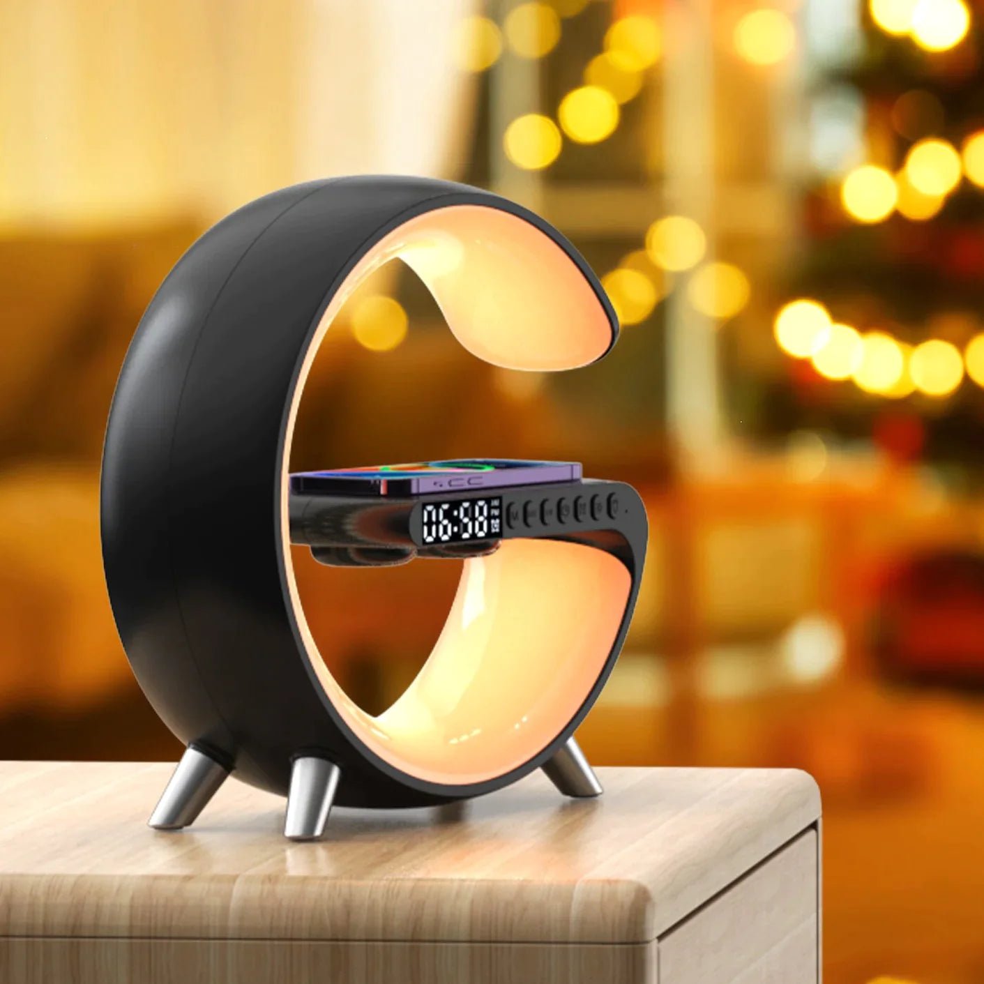 2023 Intelligent Sunrise Smart Lamp Wireless Charger Table Clock Bluetooth Speaker - RoseStraya.com
