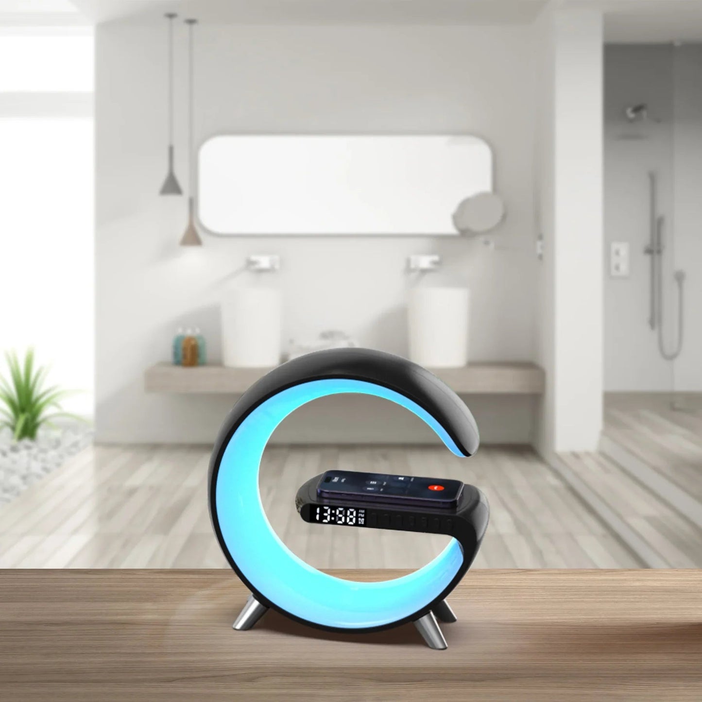 2023 Intelligent Sunrise Smart Lamp Wireless Charger Table Clock Bluetooth Speaker - RoseStraya.com