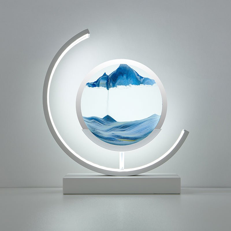 2023 Sands Of Time Lamp 15W 3D Dynamic Modern Sandscape Art Glass Remote Control - RoseStraya.com