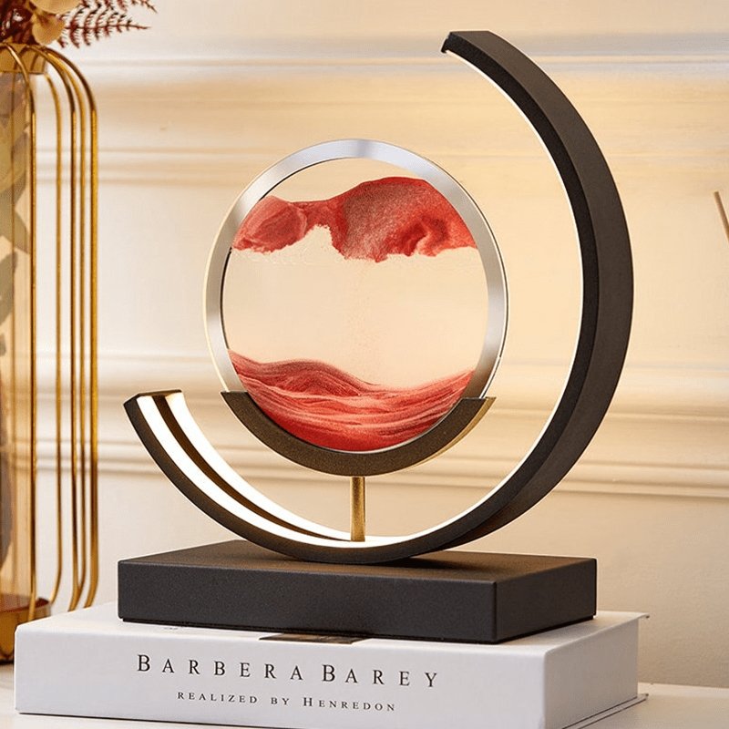 2023 Sands Of Time Lamp 15W 3D Dynamic Modern Sandscape Art Glass Remote Control - RoseStraya.com