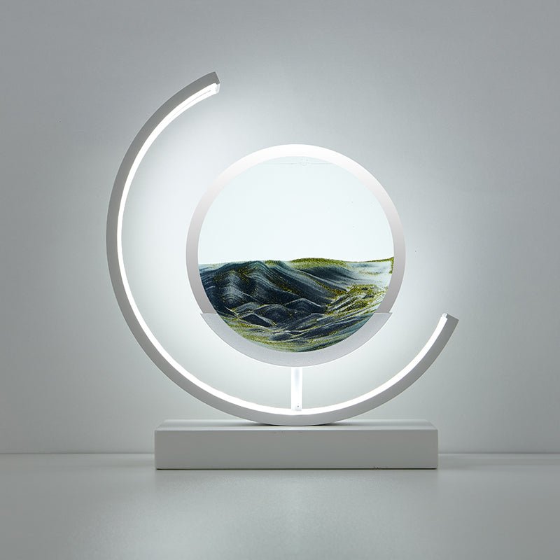 2023 Sands Of Time Lamp 15W LED 3D Dynamic Modern Sandscape Art Glass Remote Control - RoseStraya.com