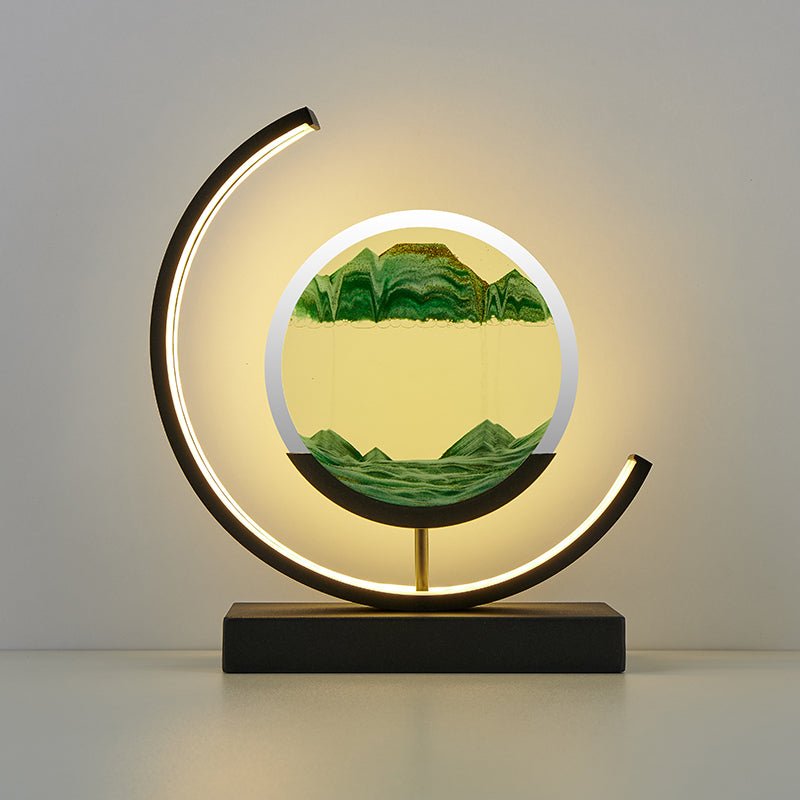 2023 Sands Of Time Lamp 15W LED 3D Dynamic Modern Sandscape Art Glass Remote Control - RoseStraya.com