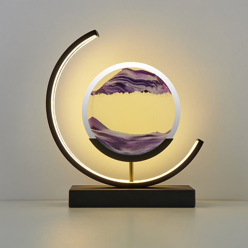 2023 Sands Of Time Lamp 15W LED 3D Dynamic Modern Sandscape Art Glass Remote Control - RoseStraya.com
